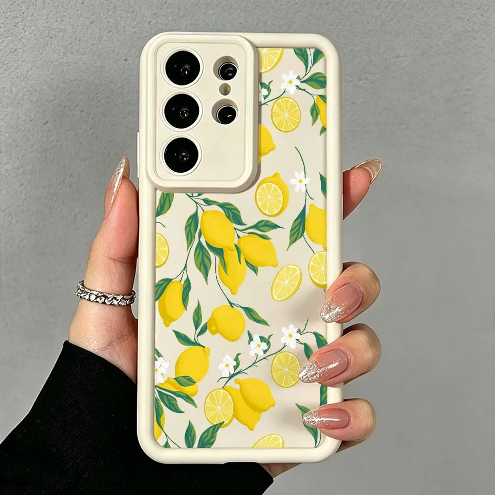 Lemon Pattern Cover For Samsung Galaxy S26 S25 S24 S23 S22 S21 S20 Note 20 Ultra Plus FE Eye Ladder Phone Case