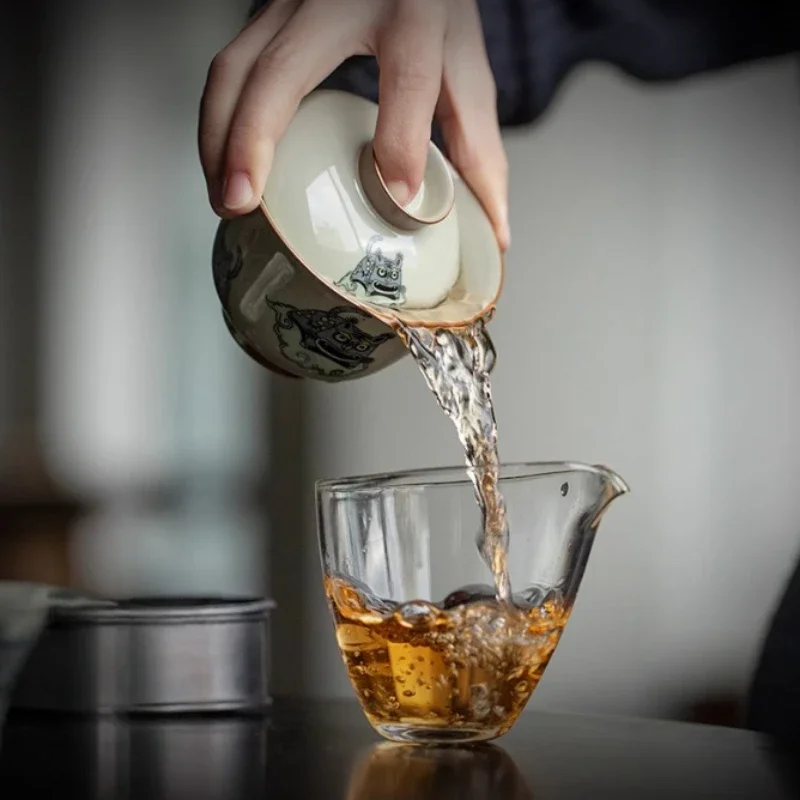 150ml Chinese Style Ceramics Gaiwan Teacup Handmade Tea Infuser Customize Porcelain Portable Tea Cups with Lid