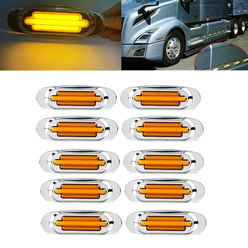 

10PCS Outline Lamp 16LED Side Marker Car Turn Signal light LED Side lights Truck Parking Lights for Truck Car Light Accessories