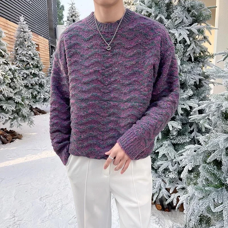 Новый осенне-зимний простой внутренний свитер, модные повседневные универсальные мужские пуловеры