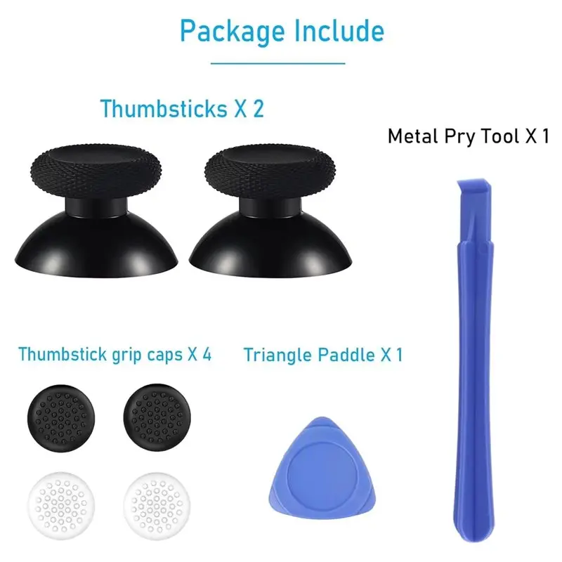 B76B Thumbsticks Replacement for Oculus Quest 2/Pro Controller Analog Joystick Repair Kit with Buttons