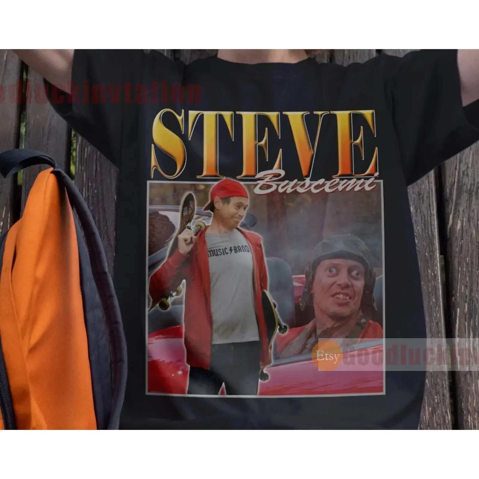 Steve Buscemi T Shirt Cotton Vintage 90's Crewneck vintage Washed Versatile Comfortable homme Soft designer clothes Slightly