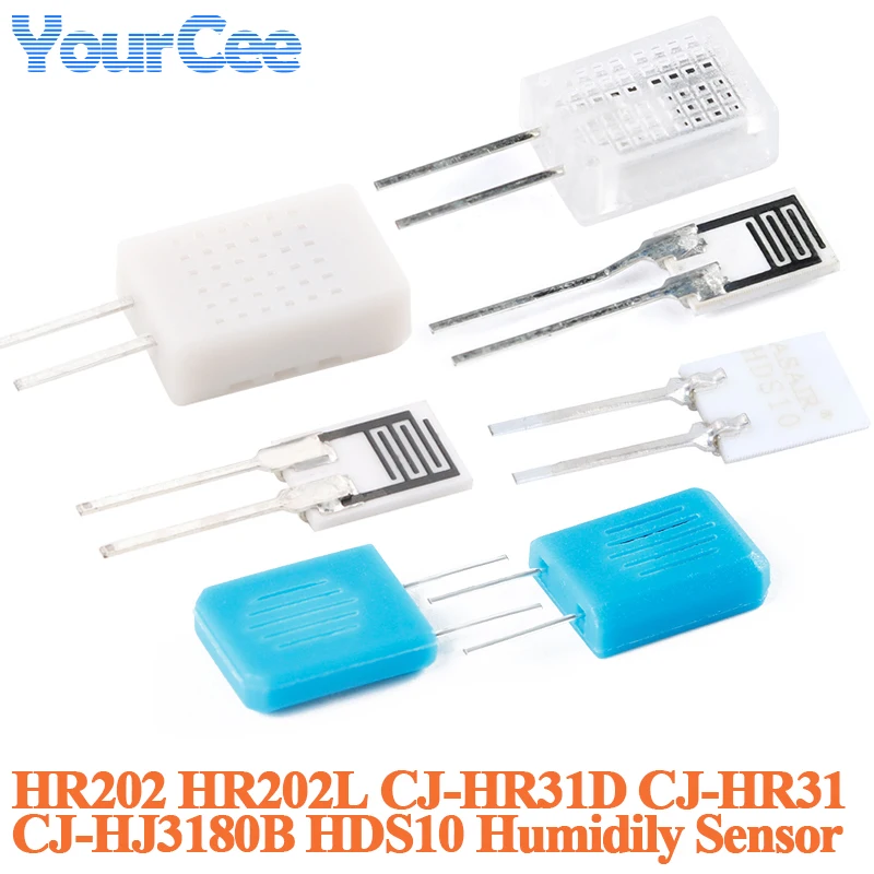 20pcs/1pc HR31 HR31D HR202 HR202L HJ3180B HDS10 Hygrometer Humidity Sensor Sensitive Resistor Element Humidity Module with Case