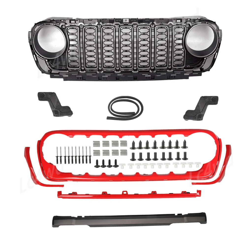 LC4WD 4X4 Accessoires Meerdere kleuren 20e verjaardag voorbumper racing grills voor 2018-2025 Jeep Wrangler JL / Gladiator JT