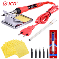 JCD Soldering Iron Kits 80W Adjustable Temperature 220V LCD Digital Display Heater Soldering Tips Desoldering Pump Welding Tools