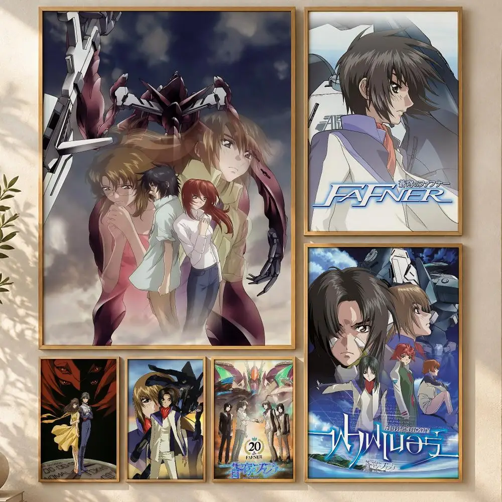 Ultimate Anime Fafner in the Azure Poster Art  Self-Adhesive No Glue Dorm Wall  Waterproof Coffee House Art Sticker