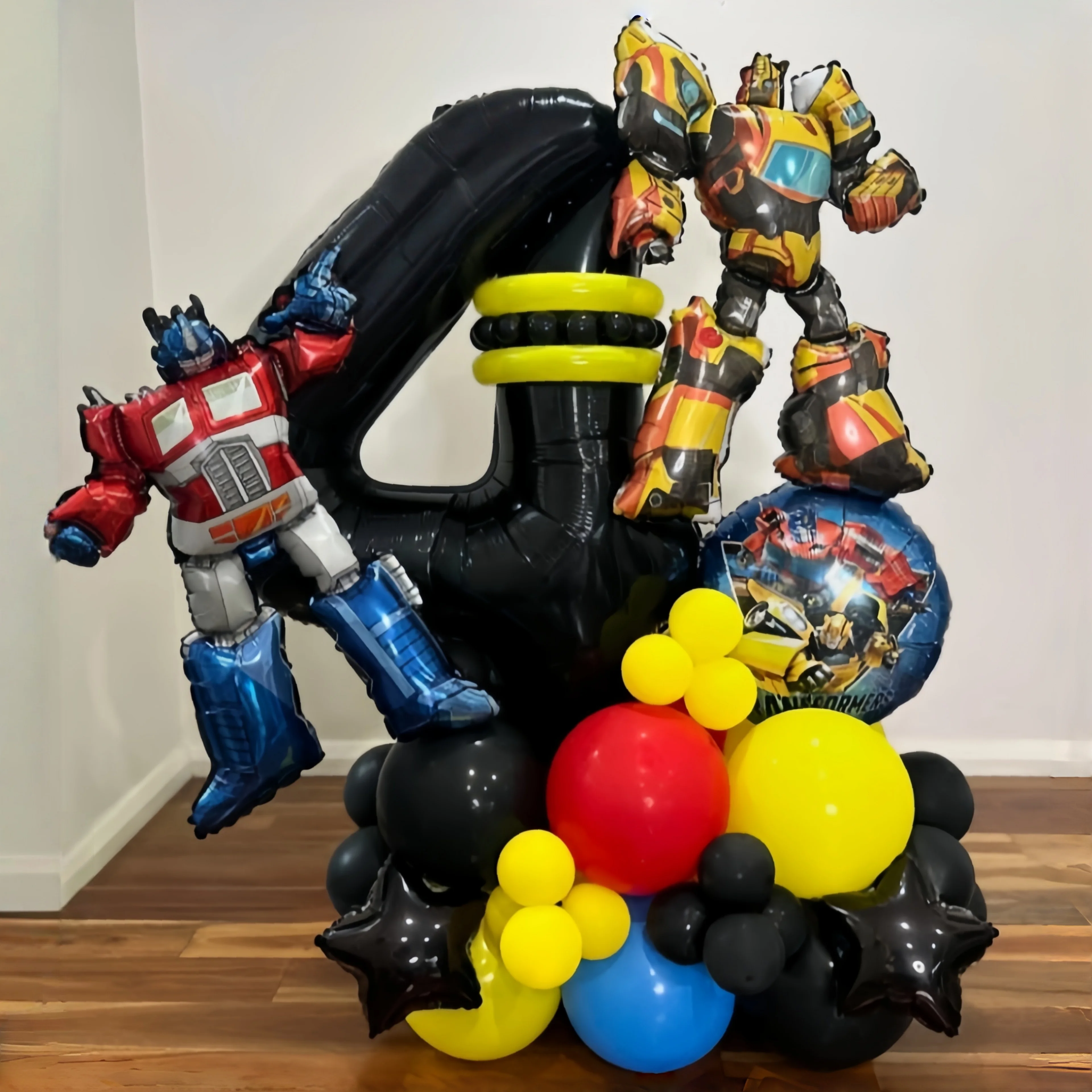 Cartoon Figure Transformation Theme Aluminum Film Number Balloon Boy Birthday Party Gifts Christmas Decorations Baby Shower