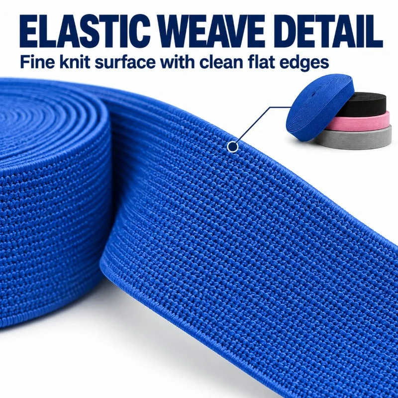 4/10/20M 20/25/30mm Elastic Band Garment Waist Tape Repair Pants Belt Webbing Clothes Stretch Rubber Trim DIY Sewing Accessories