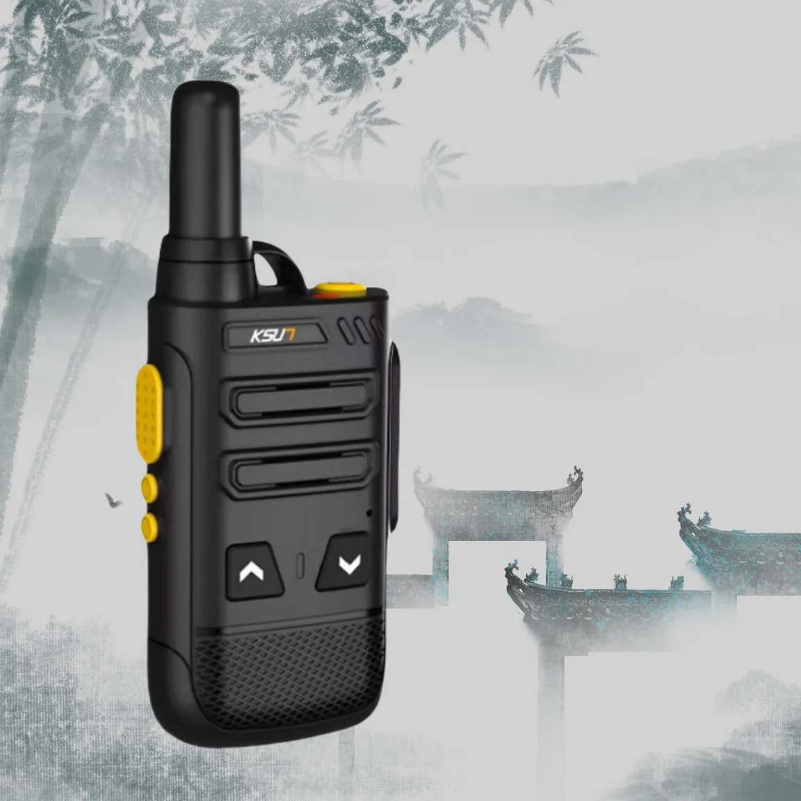 KSUN pemancar Walkie Talkie profesional, Radio dua arah Mini 16 saluran, isi daya Cepat USB Uhf ramping. x-30(2022)sl