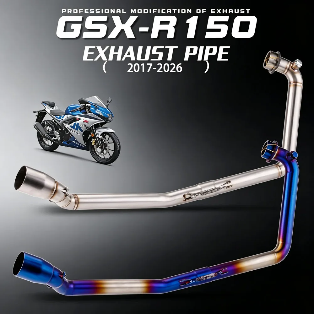 Motorcycle Exhaust Kit Racing 51MM Exhausts Tube For Suzuki GSXR125 GSXR150 GSXS125 GSXS150 GSX-R125/R150/S125/S150 2017-2026