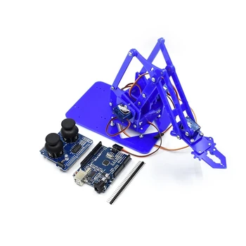 SG90 mgarduino 4 DOF Unassembly Acrylic Mechanical Arm Robot Manipulator Claw Arduino Maker Learning DIY Kit Robot