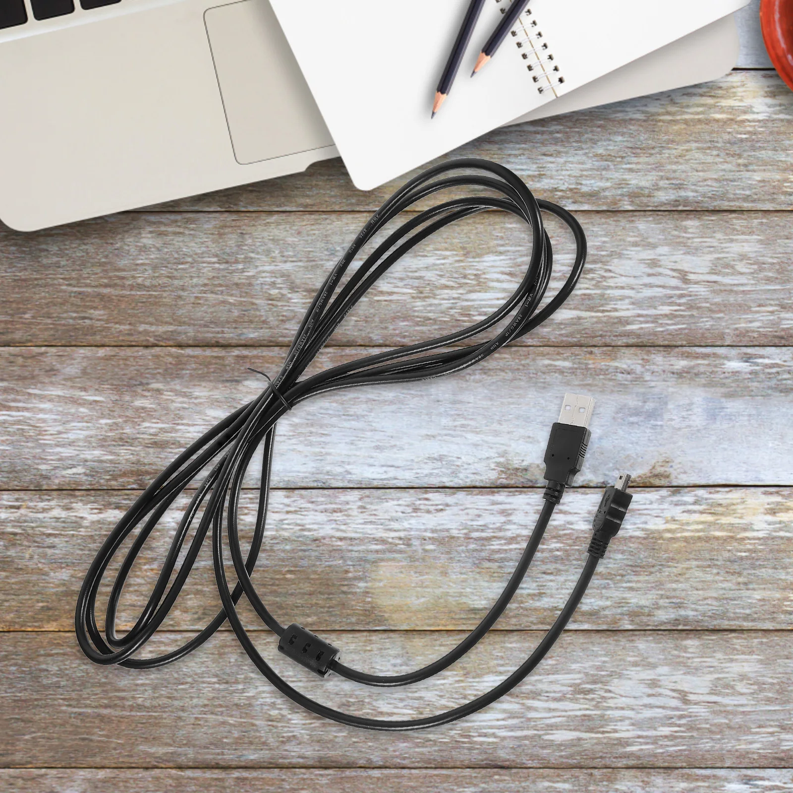 

Mini USB Data Cable 3M Charging Cord Phone Accessory 5 Pin Adapter Durable Plastic Fast Transfer Versatile Design Lightweight