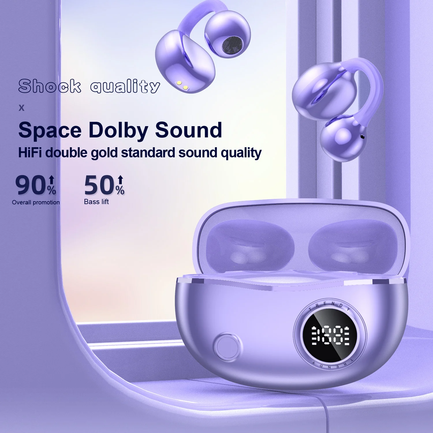 

SW127 Bluetooth headphones are wireless long-lasting bone conduction non-in-ear sports ear clips