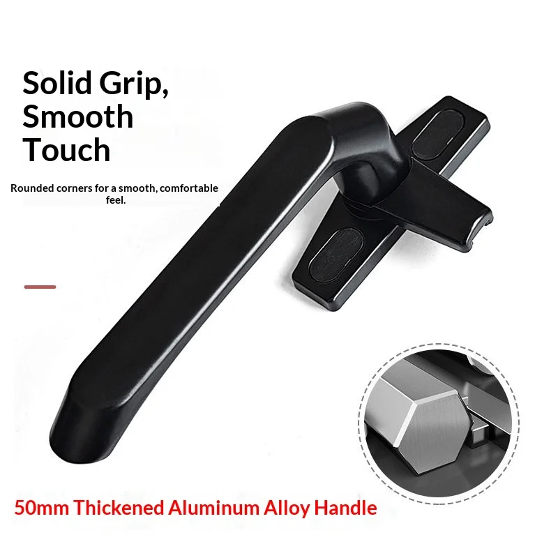 1PCS Aluminum Alloy Window Type 50 Lever Handle For Swing Windows Thermal Break Aluminum Window Pull Door Window Fittings
