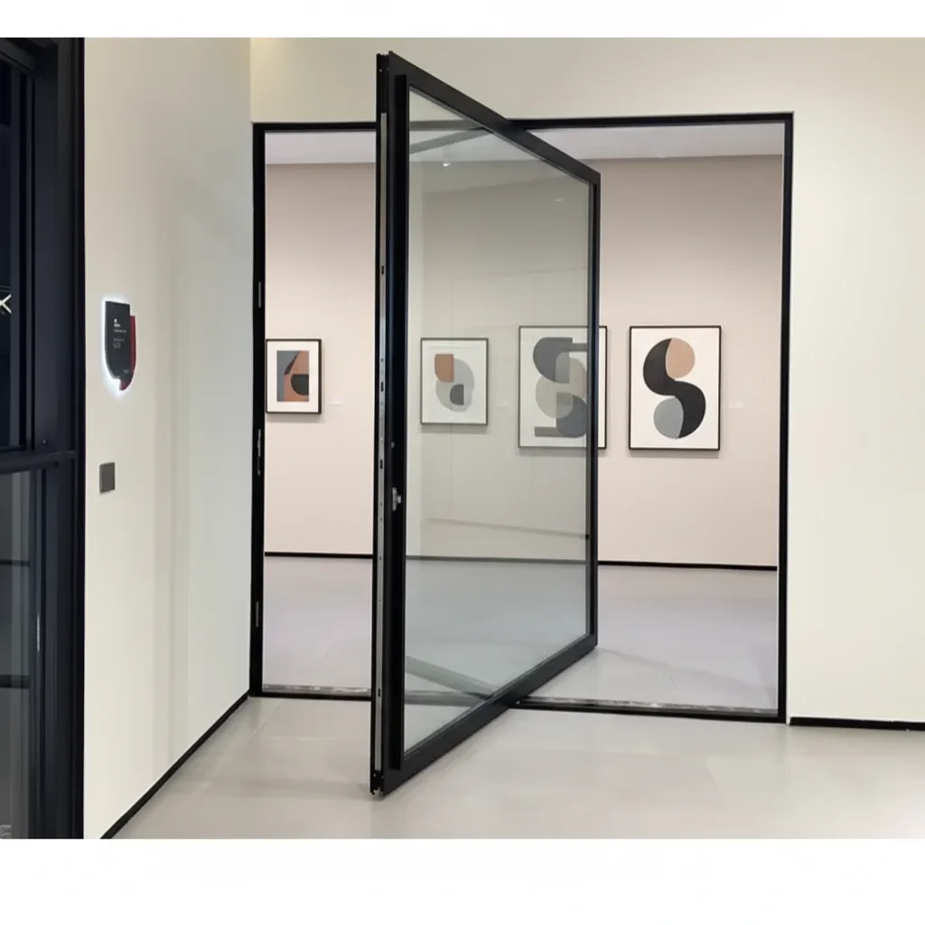 Commercial Grade Large Sized Revolving Door Affordable Aluminum Frame Glass Doors Equipped with Lock Entrance Pivot Doors
