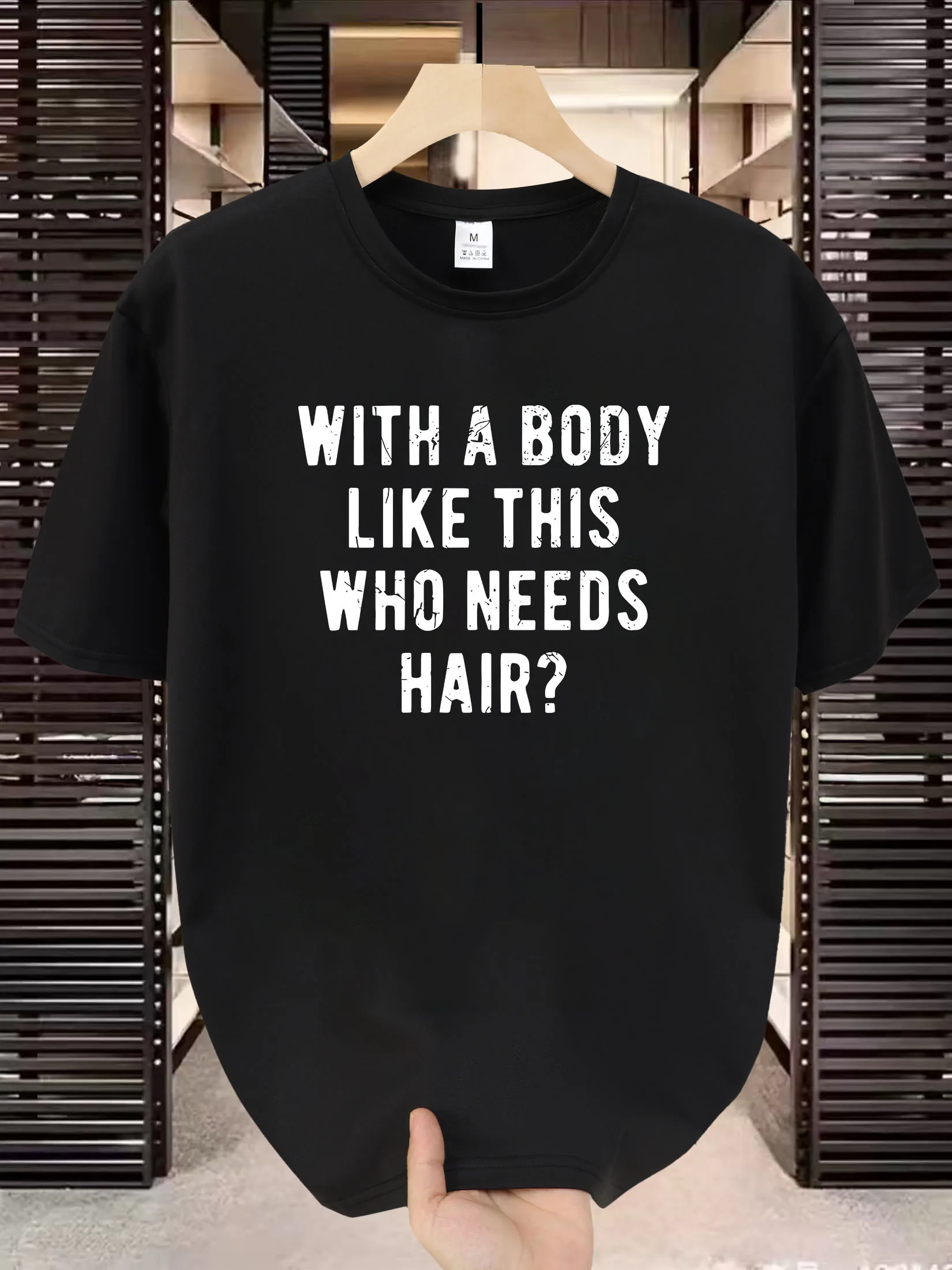 

Men's casual stylish comfortable breathable round-neck short-sleeved T-shirt with letter slogan print