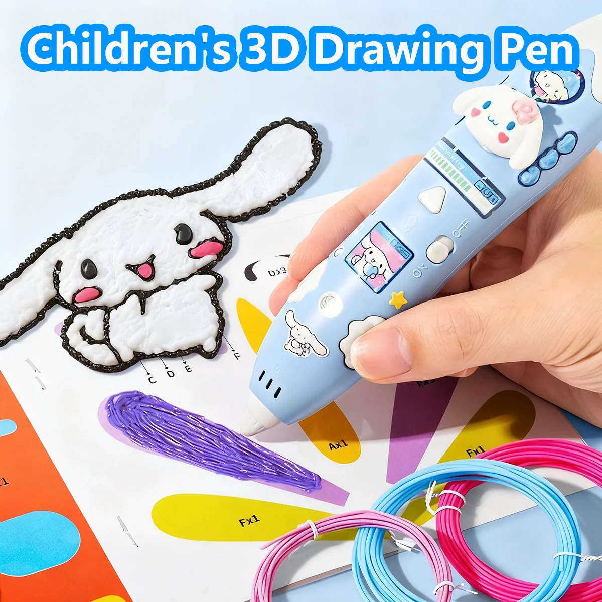 

Sanrio Hello Kitty 3D ручка для рисования DIY детская ручка для рисования низкотемпературная интеллектуальная ручка для 3D-печати граффити подарок