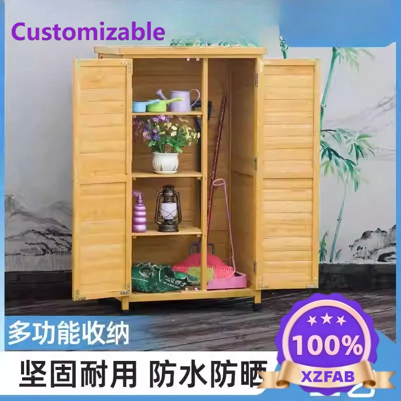Factory Direct 2026 Outdoor lockers, courtyard waterproof and sunscreen tool room, yard garden storage box, balcony sundry