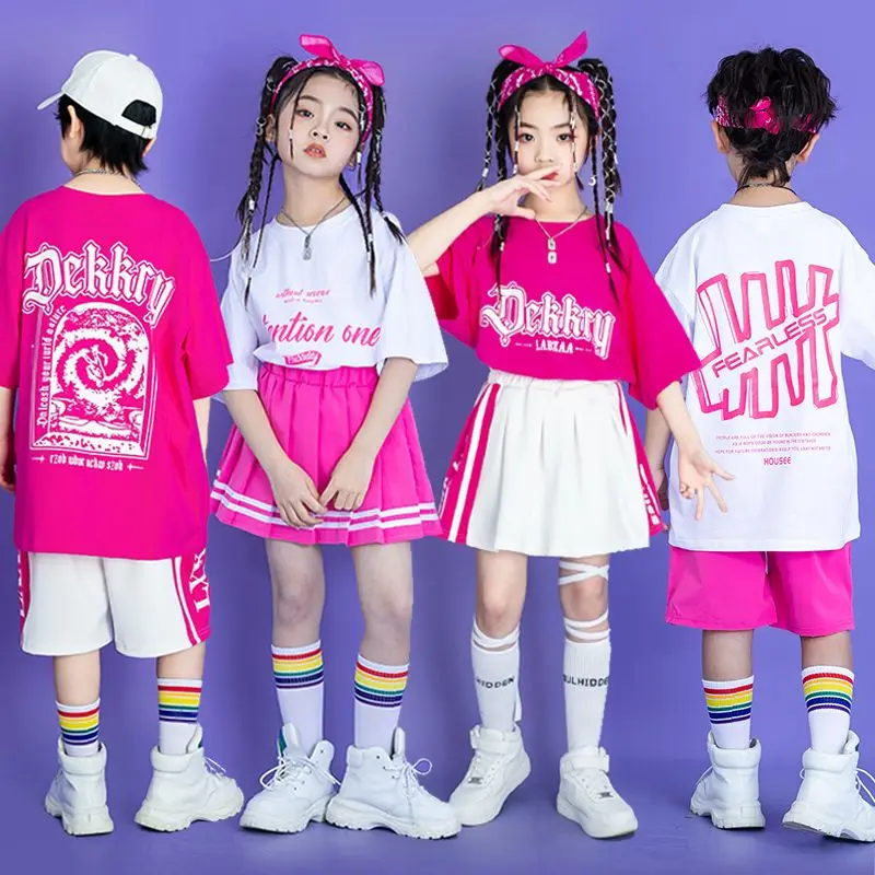 أزياء رقص الجاز للأطفال ، ملابس الهيب هوب الرائعة ، قمم وشورت أخضر ، أداء الأطفال ، ملابس المسرح #4