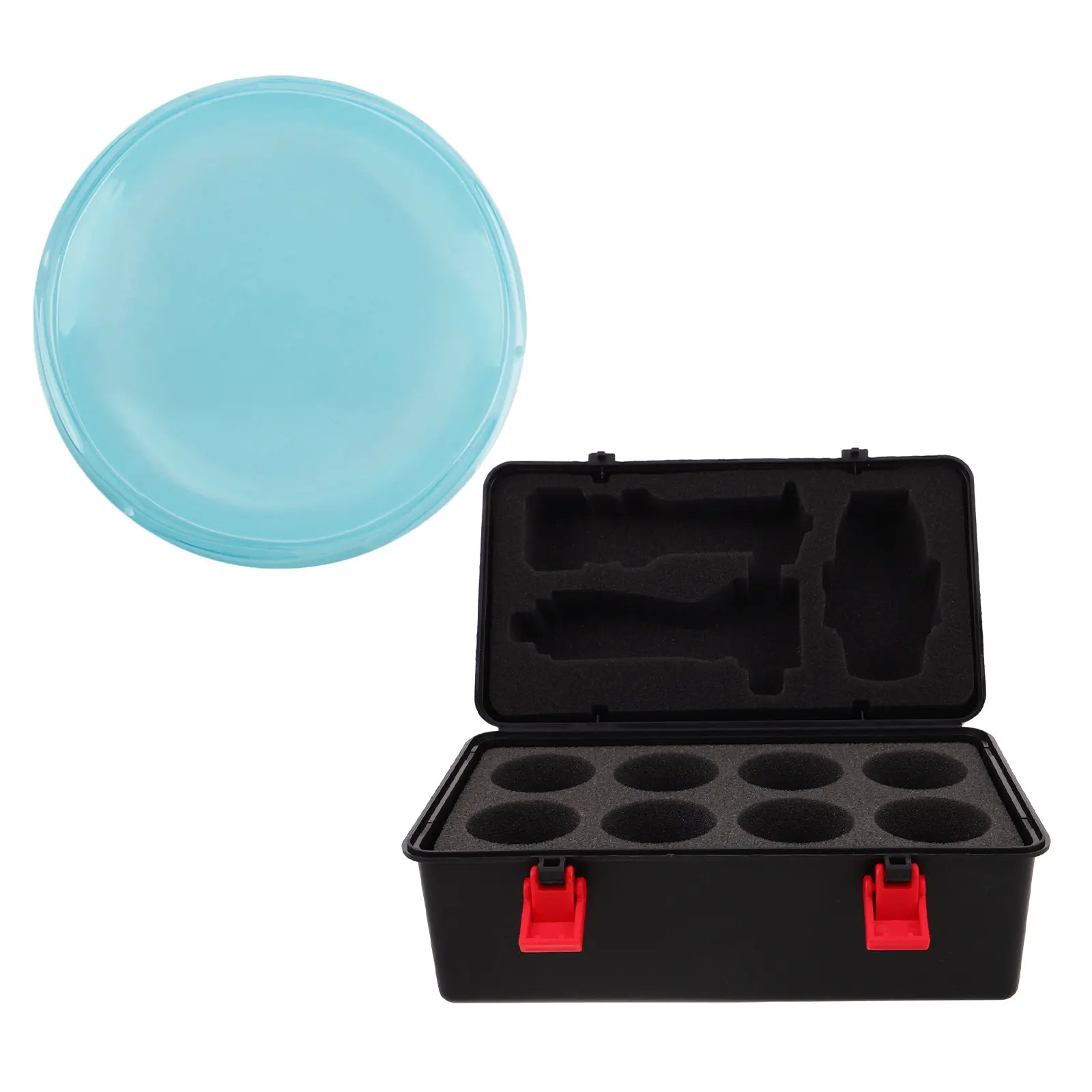 Battling Top Storage Box with Sponge Divider Portable Handheld Gyro Organizer Case for Spinning Tops 8.65x4.72x4.32in Plastic