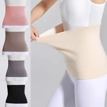 冬暖かいウエストサポート女性のための無地弾性ウエストベルト男性女性背圧ウォーマーインナーウェア腹プロテクター