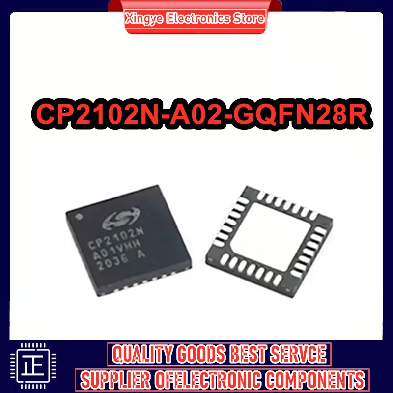 

5 шт. CP2102N-A02-GQFN28R CP2102 CP2102N CP2102N-A CP2102N-A02 CP2102N-A02-GQFN28 IC USB TO UART BRIDGE QFN-28 на складе