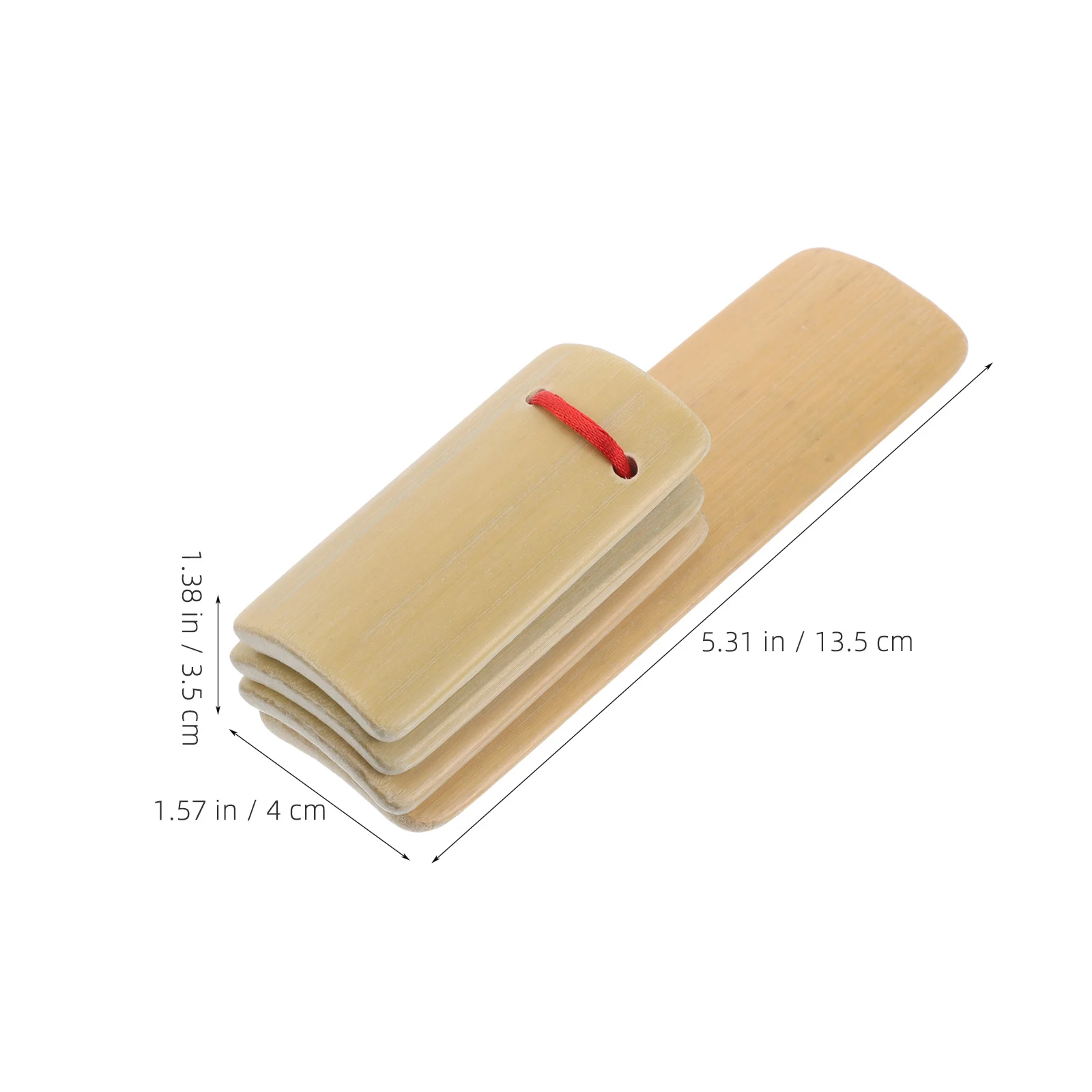 4 قطع من مصفقات الخيزران اليدوية، صنجات Kuaiban الصينية التقليدية للمبتدئين، تعليم الموسيقى