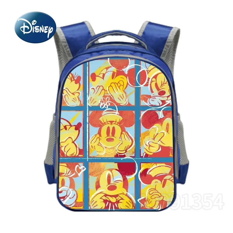 Disney-mochila escolar de Mickey para niños y niñas, morral escolar de gran capacidad con dibujos animados, tendencia de moda