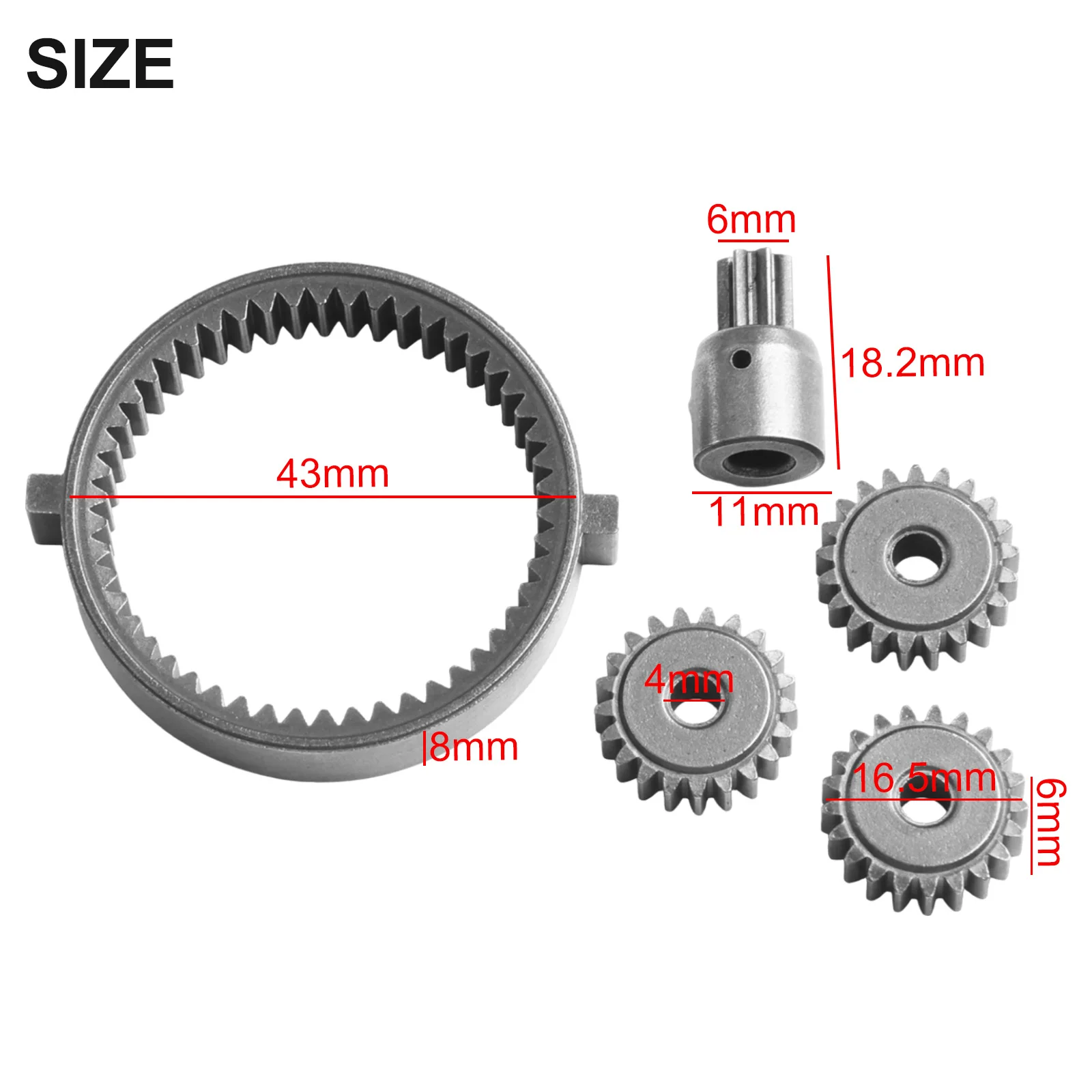 Lithium Battery Wrench Gear Electric Drill Gear Set High Precision Gears Long-lasting Easy Installation High Performance