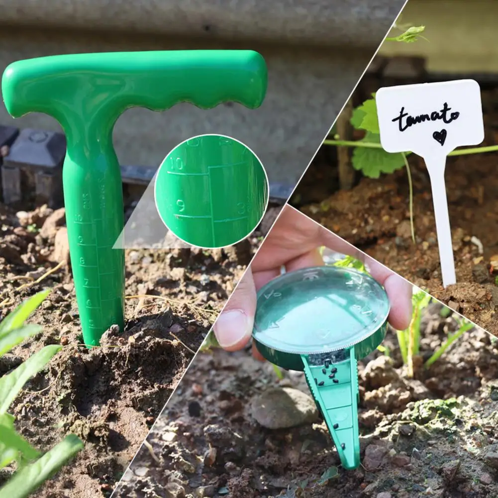 Garden Seeder Tool Seeds Dispenser for Planting Handheld Garden Seeder Sower with 5 Dial Settings Ergonomic for Flowers