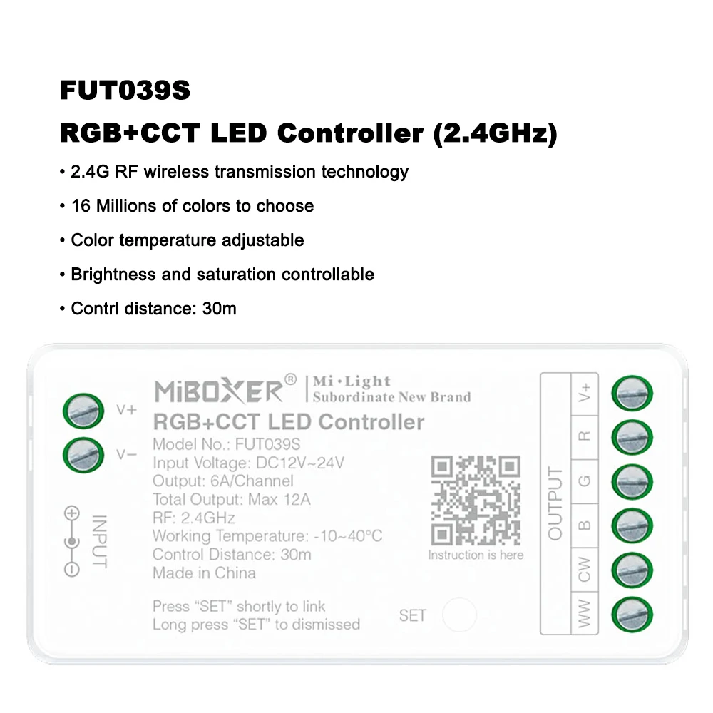 Miboxer FUT035S FUT036S FUT037S FUT038S FUT039S 2,4 GHz LED Controller Dimmer Für Einzel/Dual farbe RGB RGBW RGB + CCT Streifen Licht
