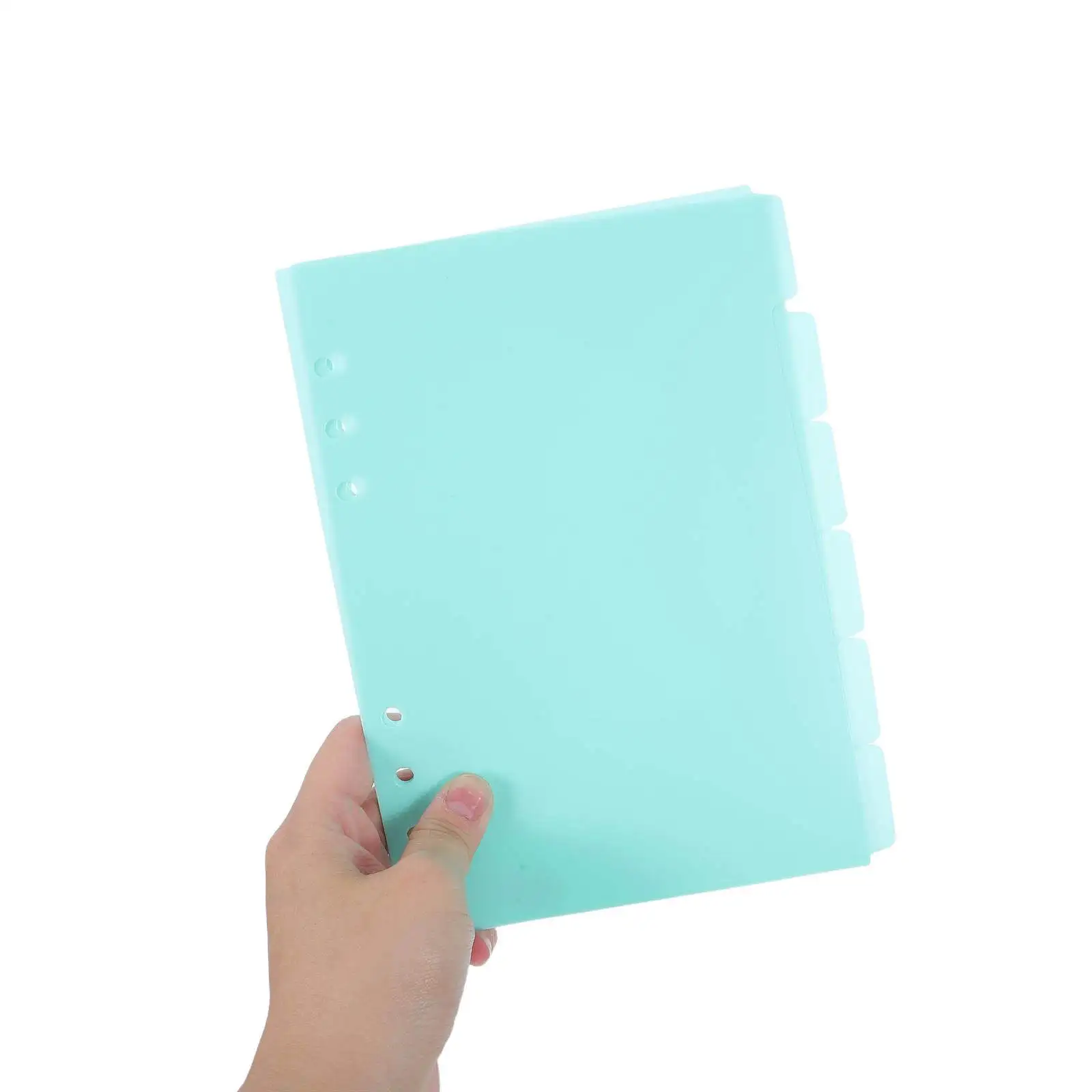 

6Pcs Index Divider Plastic Binder Dividers A5 with Tabs Holes File Separators for Notebook Study Work Planner Organizer Index