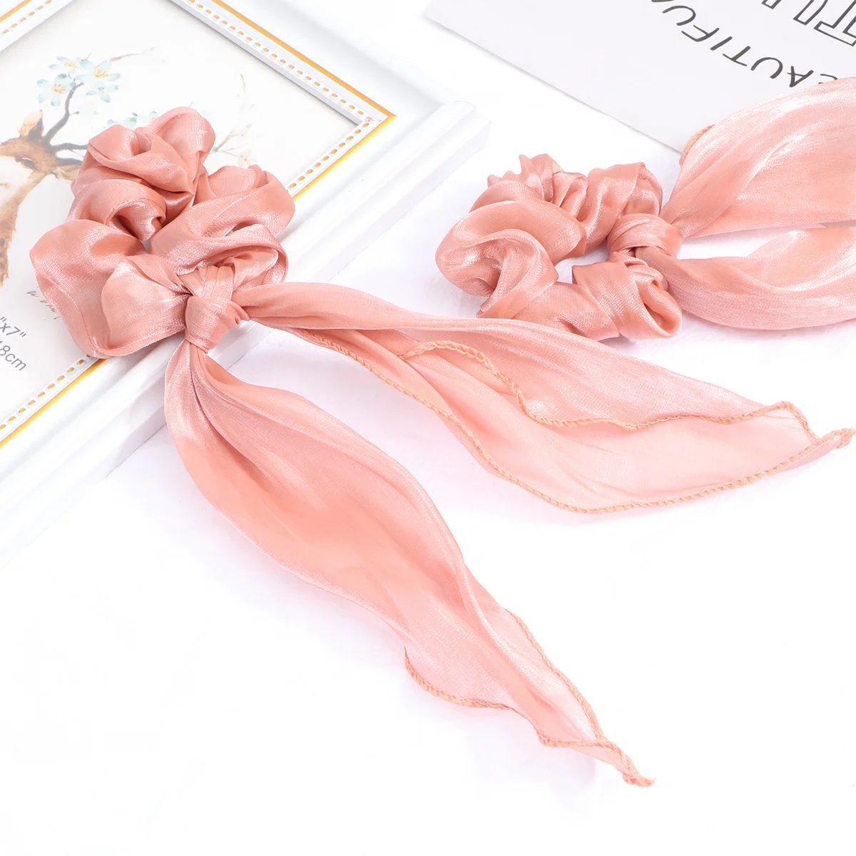 

2 Pcs Ring Tie Cloth Bands Headband Rope Ponytail Holder Miss Ribbon