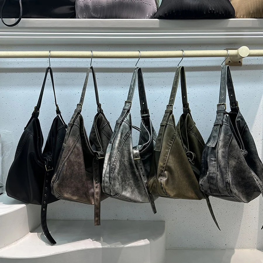 

Новая нишевая осенняя модная сумка-тоут из искусственной кожи в стиле ретро на одно плечо для женщин, кошелек и сумки, клатч bolsos feminina