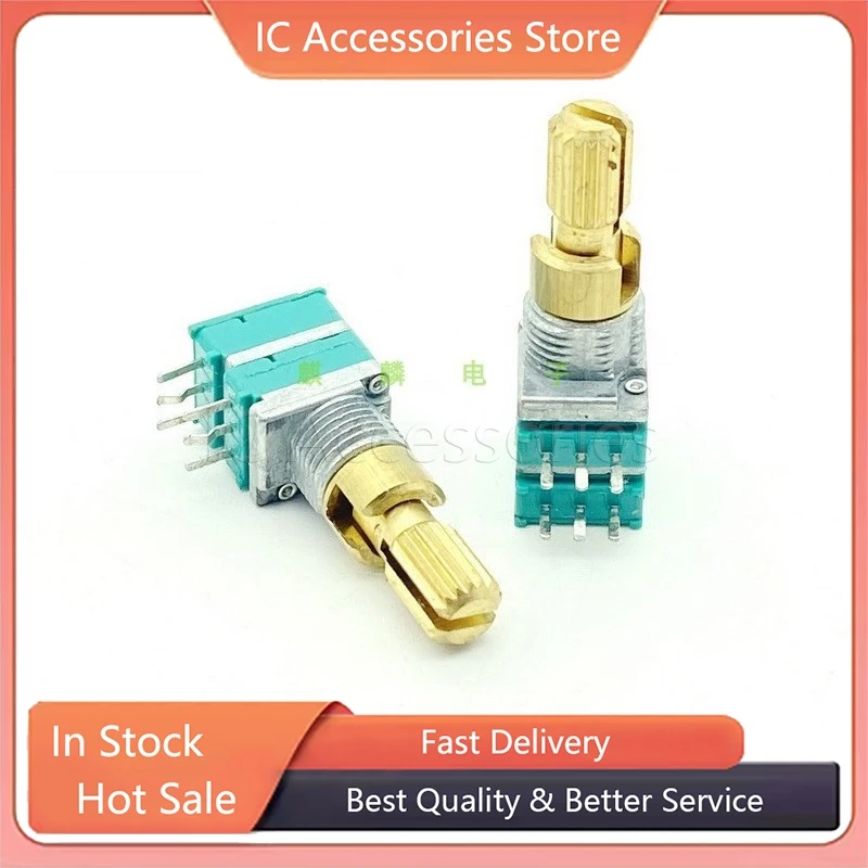 1Pcs RK097 Type Double Precision 6Pin A10K + B10K Car Audio Dual Axis Dual Control Adjustment Potentiometer Handle Length 20MM