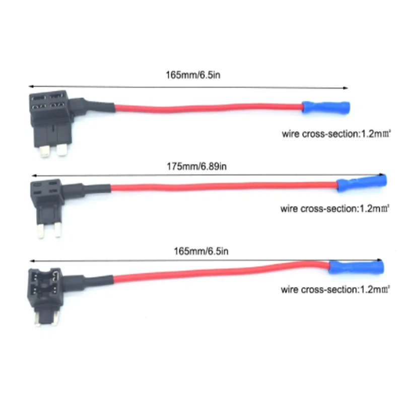 5pcs/2pcs12V MINI SMALL MEDIUM Size Car Fuse Holder Add-a-circuit TAP Adapter Micro Mini Standard ATM Blade Fuse