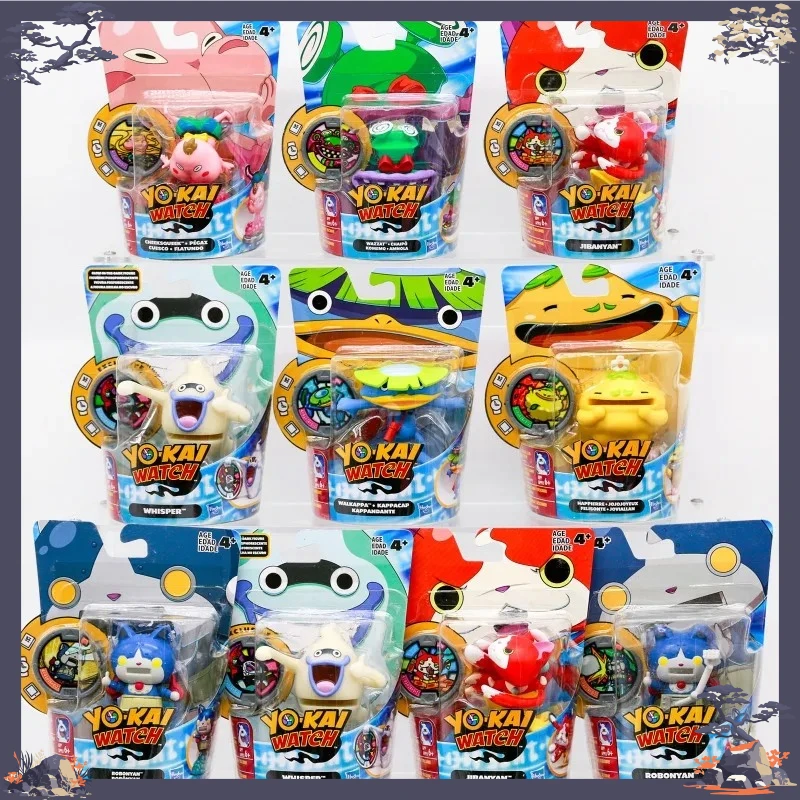 Figuras de Acción de Anime Hasbro Yokai Watch con Chip de Consola de Juegos, Muñecos Robonyan y Jibanyan, Juguetes Coleccionables