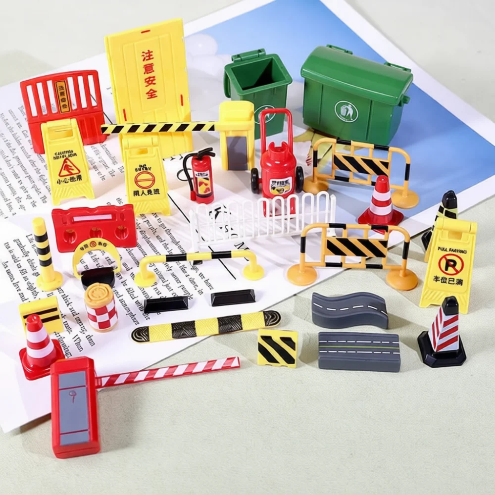 Simulation Miniature Traffic Barrier Model Roadside Decoration Parking Lot Accessory For Micro Landscape Sandbox Layout