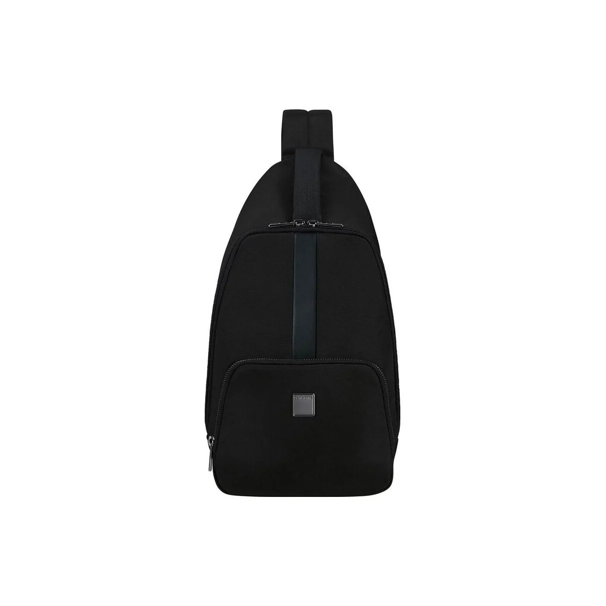Bolsa Sling SAMSONITE em Poliéster Reciclado, Bolsa de Ombro, Bolsa Transversal Média Masculina Preta KL5-09005