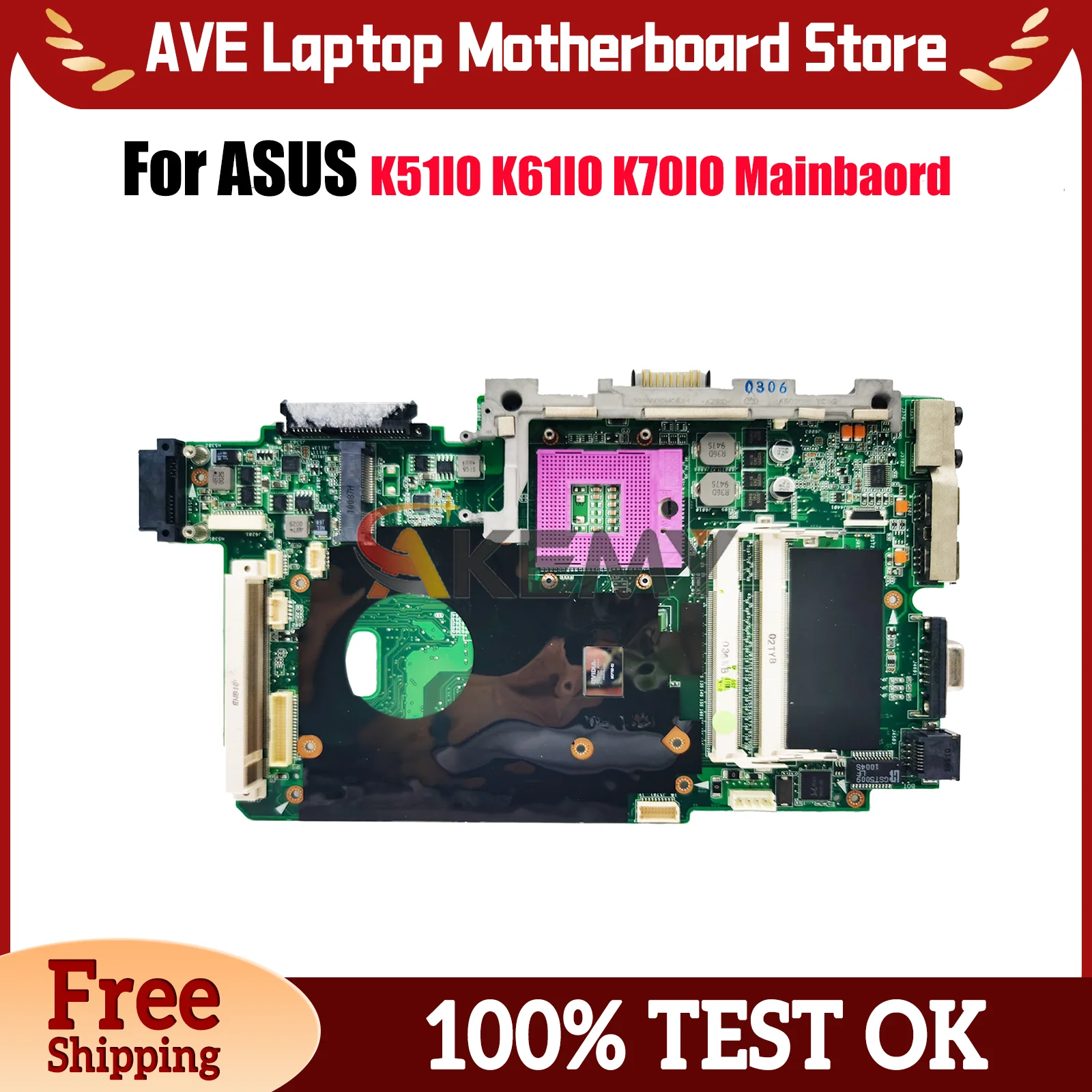 

Материнская плата для ноутбука K51IO для ASUS K51I K51IO, материнская плата для ноутбука Цей товар в наличии, 100% тестирование, ОК, быстрая доставка, высокое качество