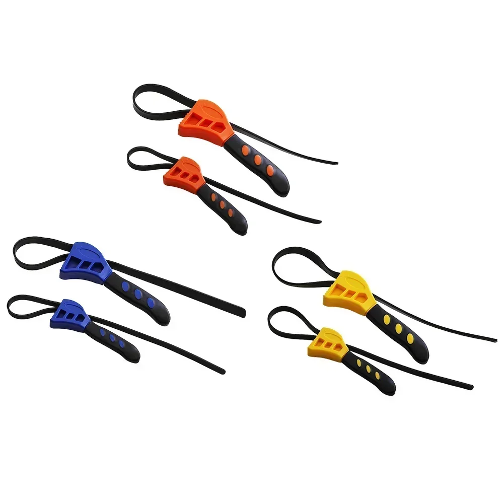 

2pcs 6/8 Inch Strap Wrench Adjustable Rubber Band Wrench Oil Filter Strap Wrench Multifunctional Adjustable Wrench Tool