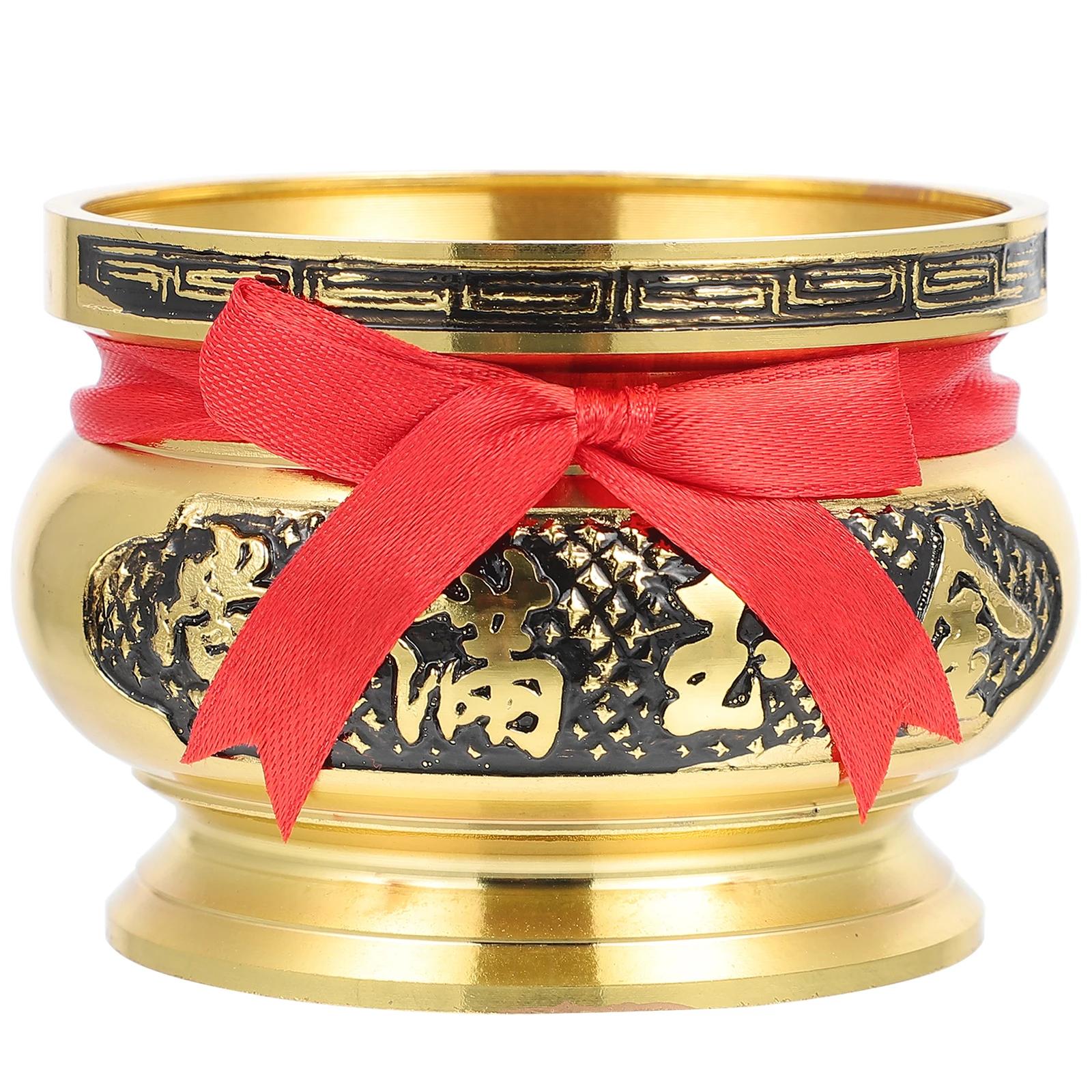 

Straight Incense Burner Household Carved Container Tibetan Copper Alloy Temple Supply