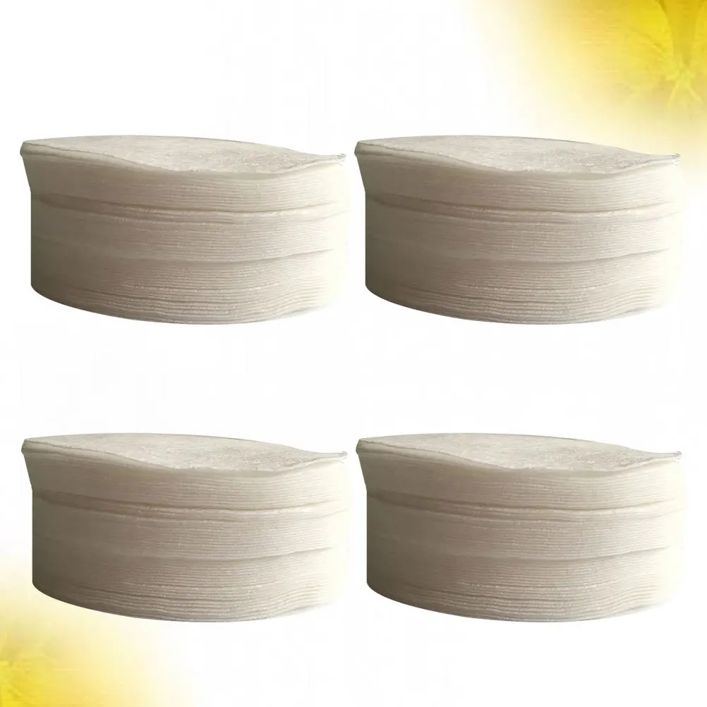 แผ่นเช็ดหน้าแบบไม่ถักทอ สีขาว ขนาด 6-7 ซม. จำนวน 200 ชิ้น สำหรับเช็ดเครื่องสำอางอย่างอ่อนโยน ใช้ในกระบวนการดูแลผิวหน้าประจำวัน