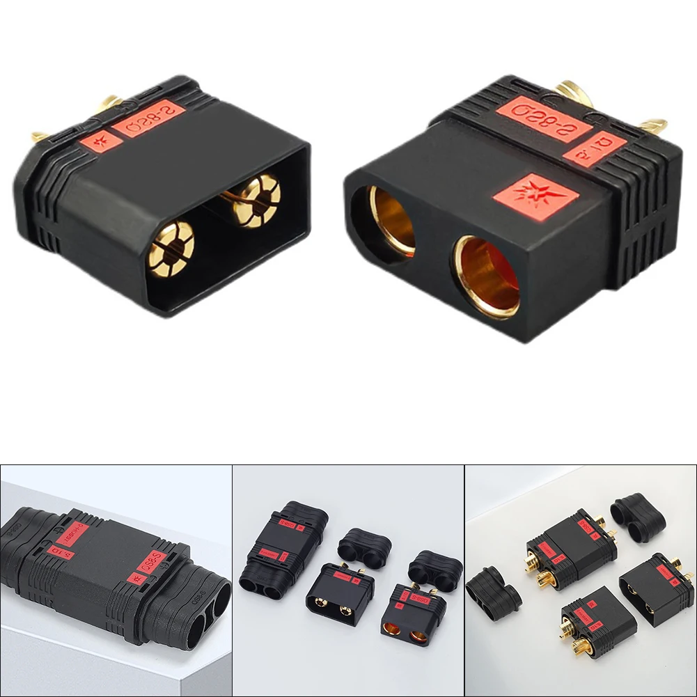 Black Anti-static Connector Gold-plated Copper High-strength Plastic Material Rated Voltage 600V Reverse Depolarization