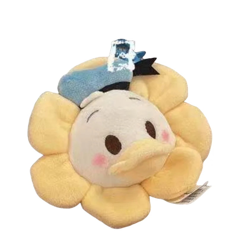 디즈니 귀여운 꽃 도널드 덕 부드러운 인형 키체인 백팩 장식 차량용 장식 소녀 크리스마스 선물