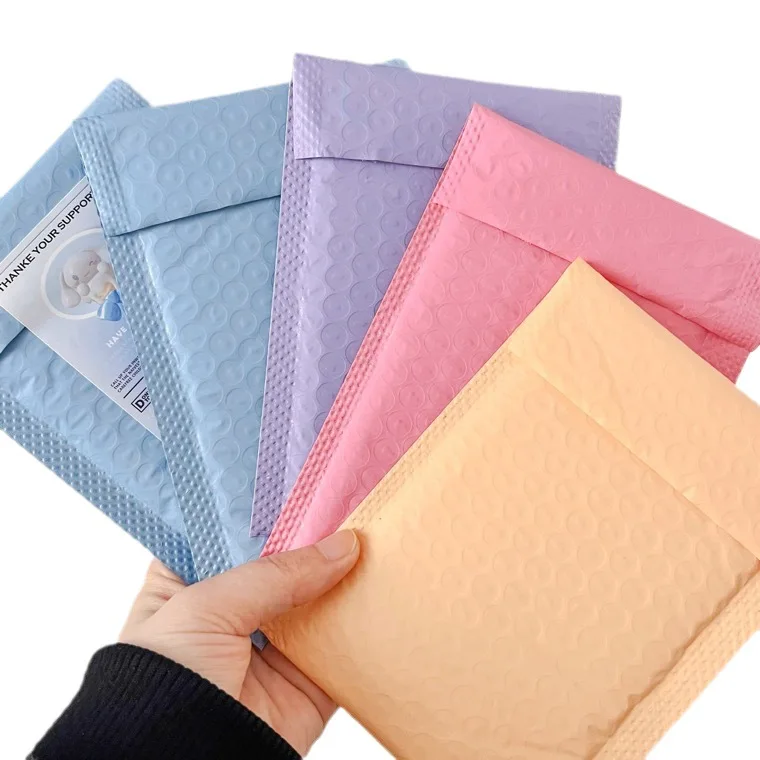 Pink Poly Bubble Mailers, Envelopes acolchoados, a granel, Bubble Forrado Wrap, Polymailer Sacos, para Embalagem de Envio, Correio, Auto Seal, 50Pcs