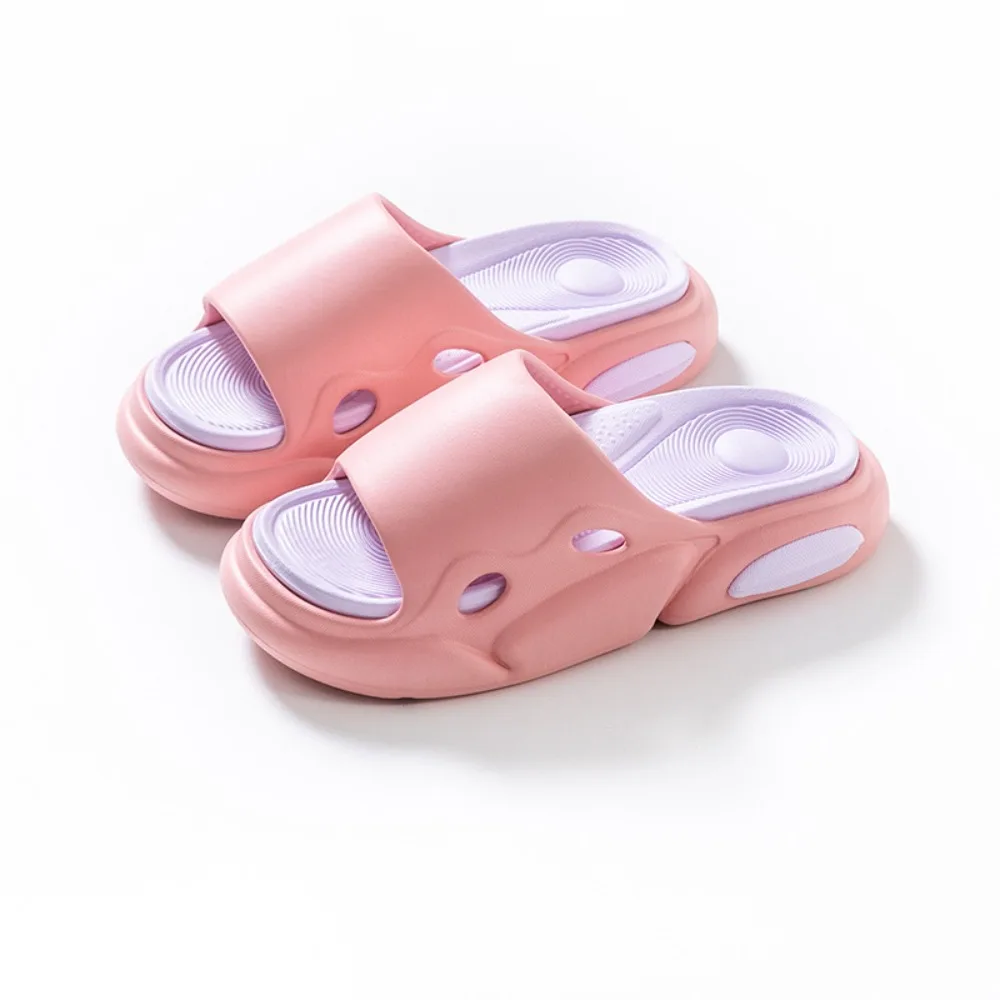 

Модные парные тапочки из ЭВА на толстой подошве, Нескользящие пляжные шлепанцы, сандалии, мужская обувь с открытым носком, женские летние тапочки