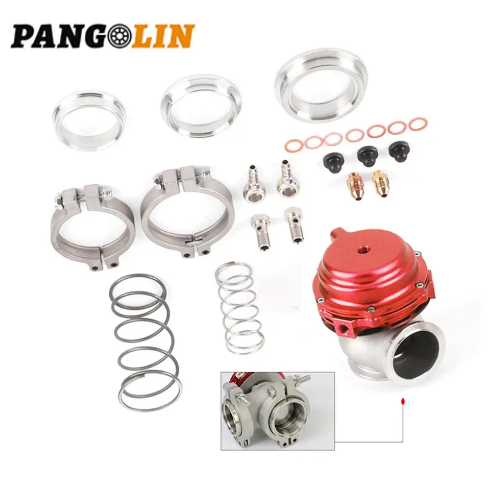 

44mm Red External Cooled Turbo Wastegate Kit with Springs MVR44 V-Band For Universal Turbos External Wastegate Performance