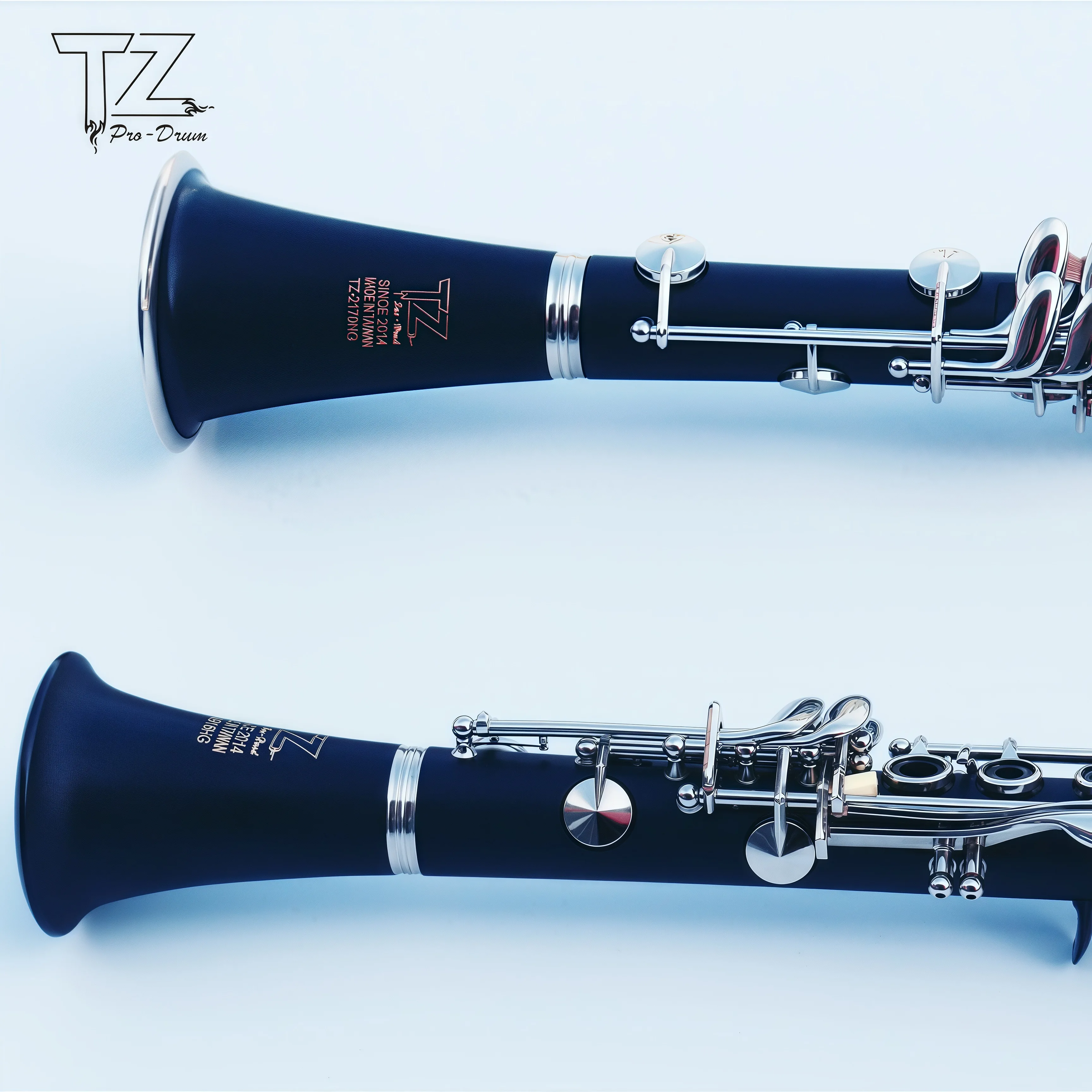 Material ABS de clarinete BB personalizável por atacado de fábrica com botões banhados a níquel com marca registrada