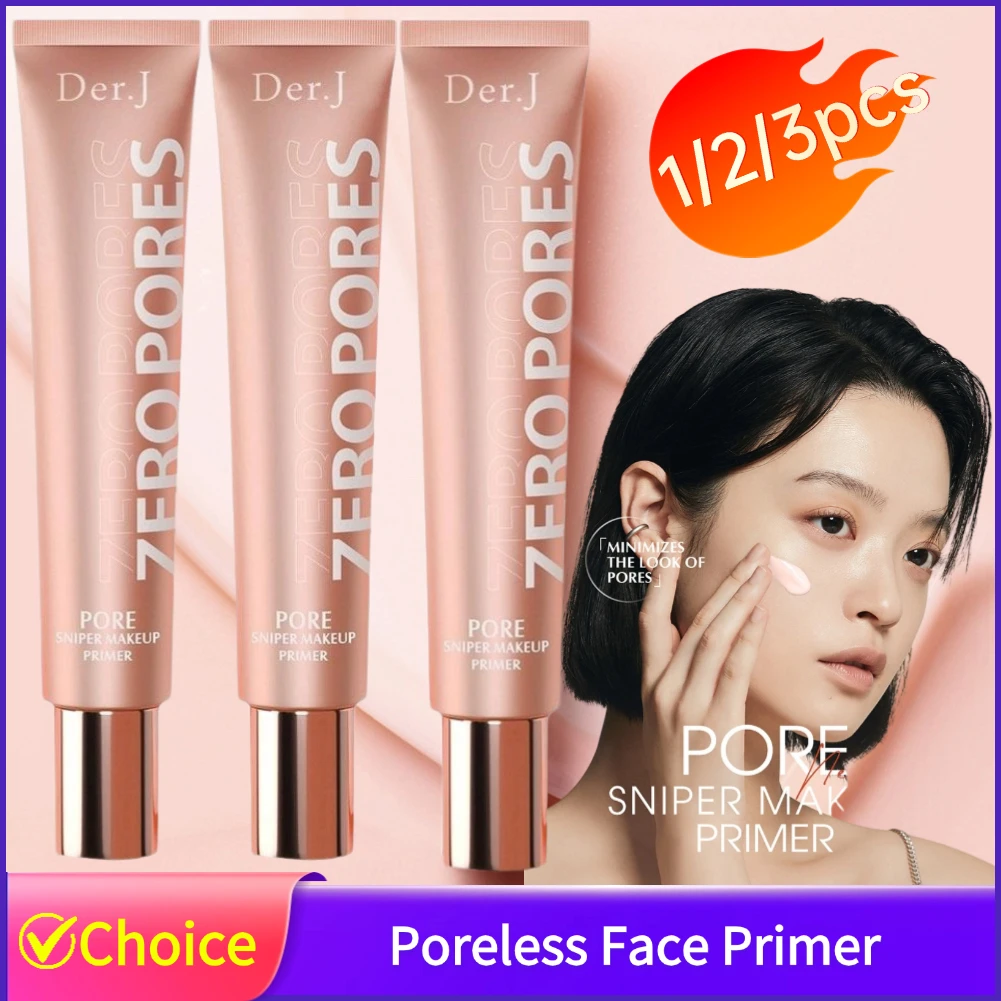 Poreless Face Primer Lightweight Smooth Matte Finish Up to 12 Hour Foundation Primer Front Isolation Makeup Base 1/2/3pcs